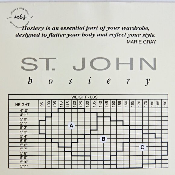 NWT St. John Delicate Sheer Toner Top Pantyhose Style 228 Ivory Size A - Picture 6 of 6